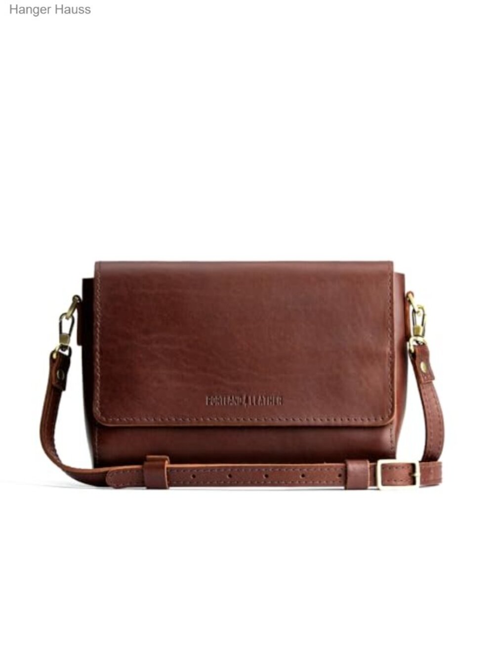 Full-Grain Leather Crossbody Purse - Handmade Sling Bag USA